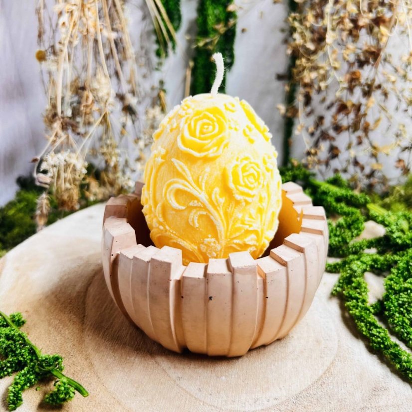 Přírodní svíce - žluté vejce - optimismus, radost