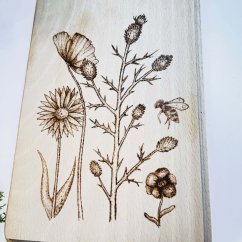 Bukové prkénko - luční kvítí - střední