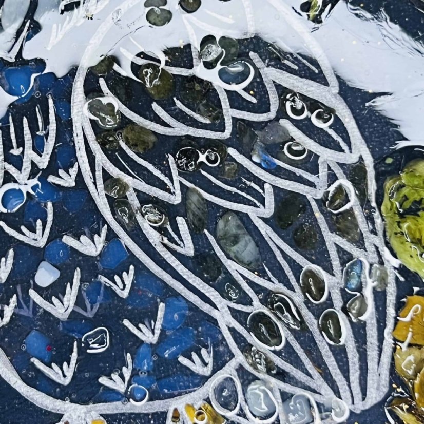 Energetický minerální obraz - Sova pro duchovní vedení