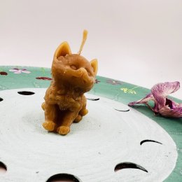 Svíčka z včelího vosku - kočka