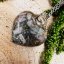 Orgonite heart with aquamarine and moonstone - necklace