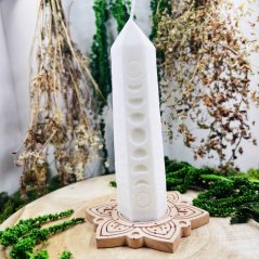 Natural ritual candle - white - universal ritual candle