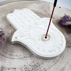 Incense stick holder - Hand of Fatima - for protection, luck and harmony