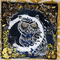 Energetický minerální obraz - Sova pro duchovní vedení