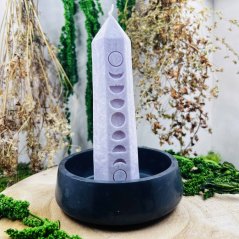 Přírodní rituální svíce - něžně fialová - pro zklidnění, intuici, transformaci