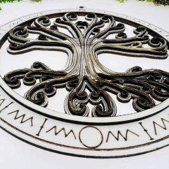 Dřevěná dekorace 3D - strom života - autorský motiv