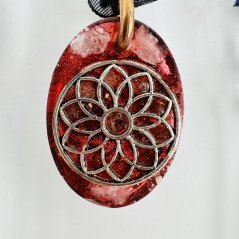 Orgonitový amulet - přívěsek - Květ západu slunce Orgonitový amulet - přívěsek - Květ západu slunce