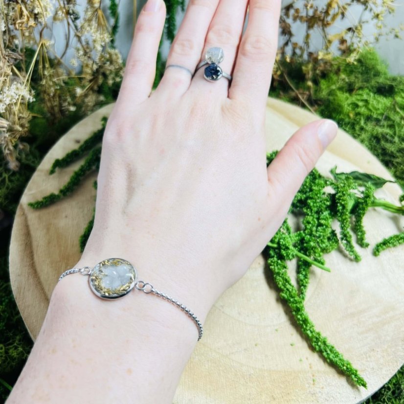 Orgonite bracelet - clear quartz - gentle heart energy