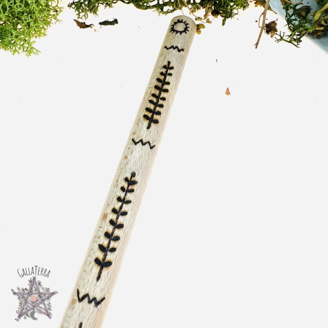Magic wooden spoon - protorunes - large