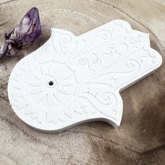 Podložka pod vonné tyčinky - ruka Fatimy - pro ochranu, štěstí a harmonii