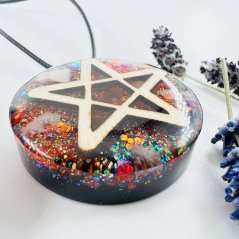 Orgonitový šperk / amulet / talisman - Pentagram červeného úplňku