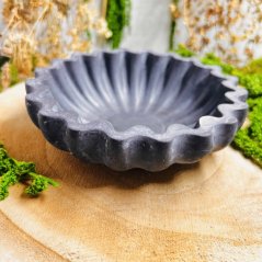 Magical wavy candle bowl - black