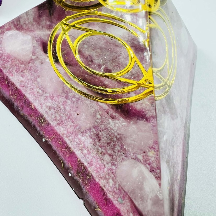 Orgonite pyramid for love and light in life