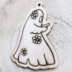 Plující dřevěný duch s květy