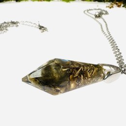 Orgonite pendulum with labradorite - men's