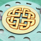 Dřevěný podtácek - keltský uzel