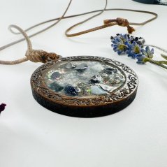 Orgonite harmonising pendant / amulet / talisman with infinity symbols for truth and positive energy