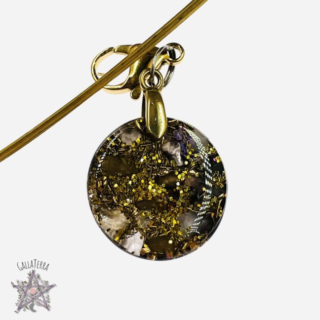 Orgonite jewelry for a pet - crystal, aventurine - protection & positive mind