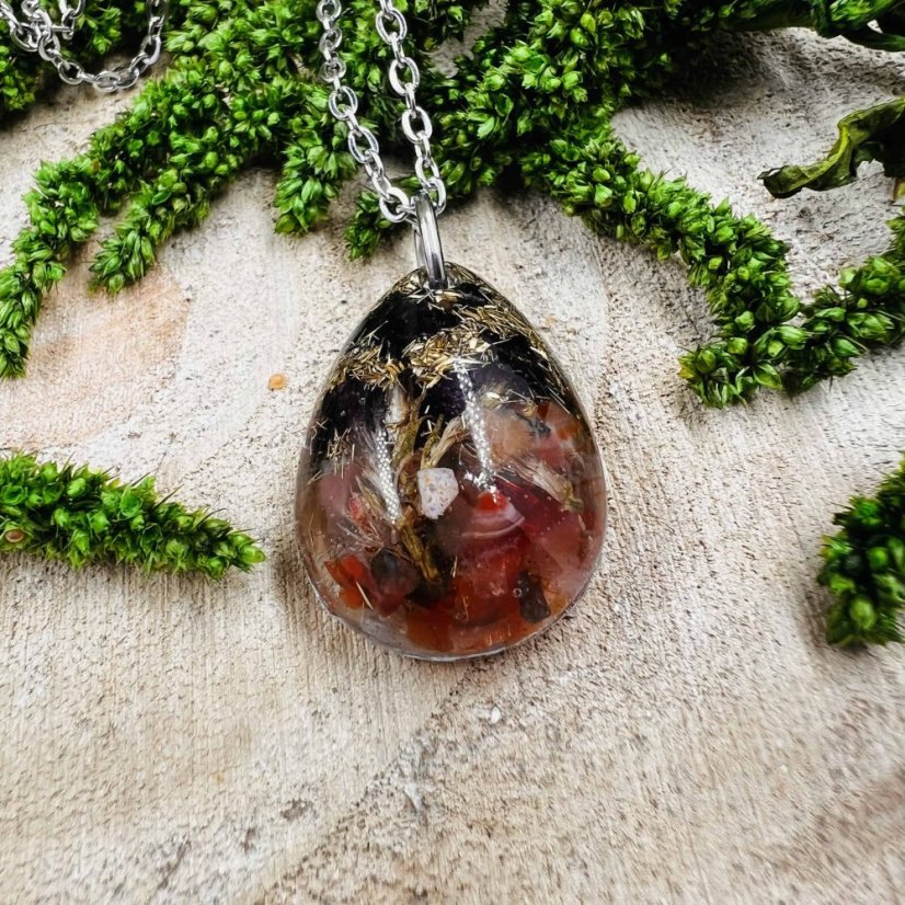 Orgonite necklace - agate - joy, protection