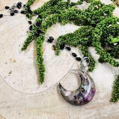 Orgonitový náhrdelník - půlměsíc - ochrana, komunikace, rovnováha