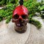 Orgonite skull / necklace with hematite - for grounding, protection and strength