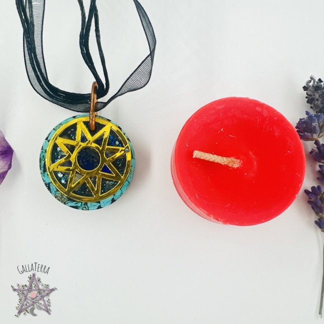 Orgonitový amulet - přívěsek - SLUNCE ZA OBZOREM