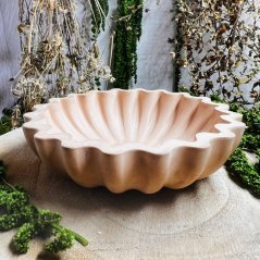 Magical wavy candle bowl - brick red