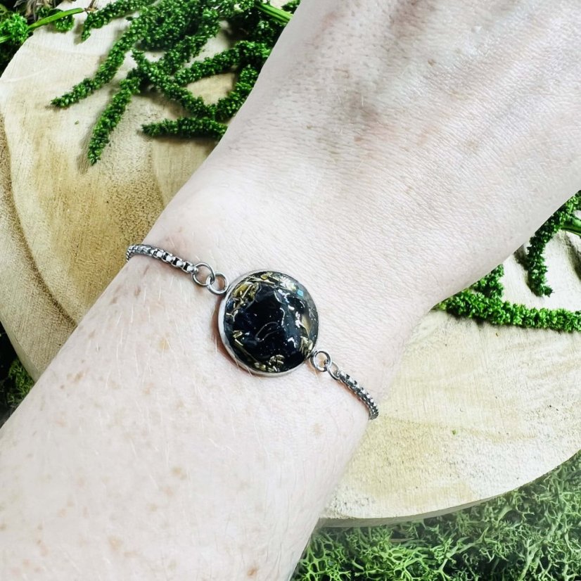 Orgonite bracelet - blue sandstone - self-confidence, stability