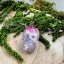 Orgonite skull / kunzite necklace - for love, self-love and emotional balance