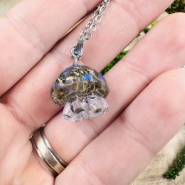 Orgonitová medúza / náhrdelník s měsíčním kamenem - plodnost, ženskou energii, jemnost