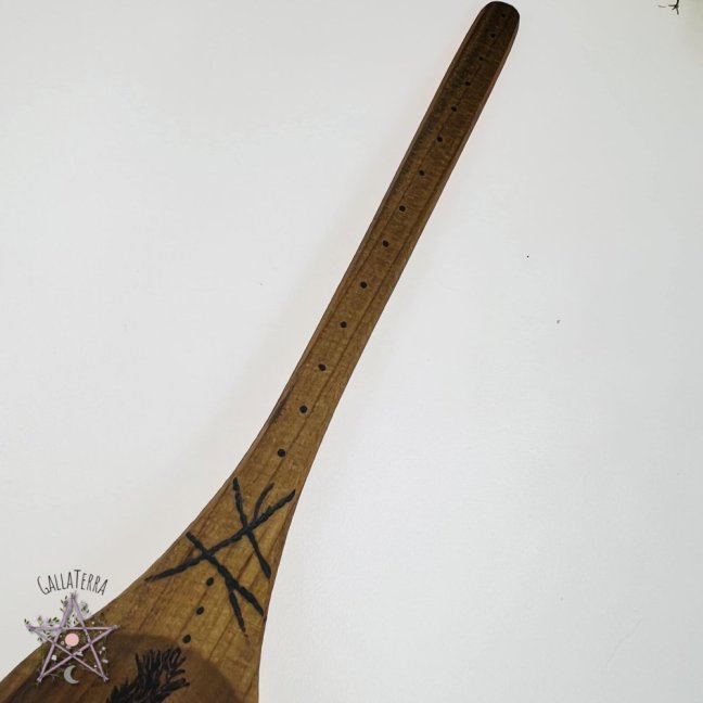 Wooden spoon - thistle - large