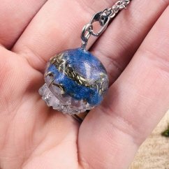 Orgonitová medúza / náhrdelník s měsíčním kamenem - plodnost, ženskou energii, jemnost