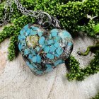 Orgonitové srdce s tyrkysem a pampeliškou - ochrana, radost a lehkost bytí