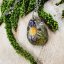 Orgonite necklace - peridot, daisy - renewal, growth
