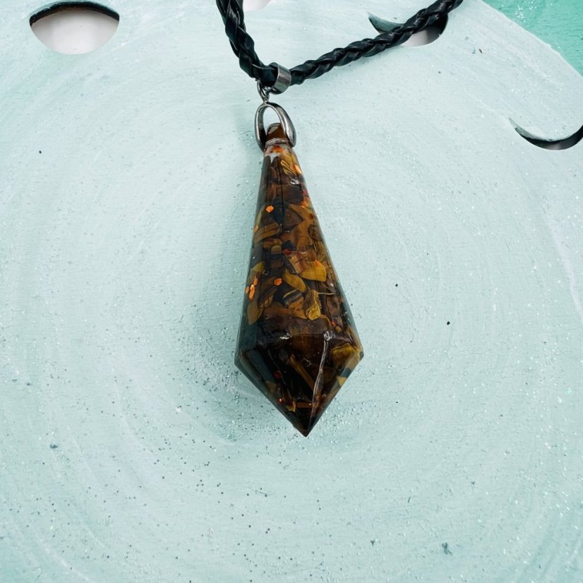 Orgonitové kyvadlo / amulet / přívěšek / pro vnitřní sílu a ochranu