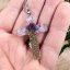 Orgonite cross with thistle and crystal - protection, love