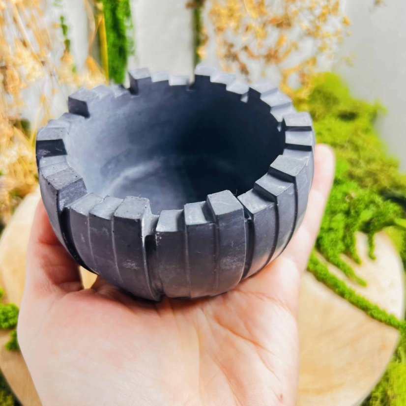 Magická miska pod svíčku - černá