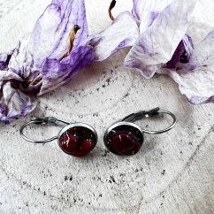 Orgonitové náušnice s červeným jaspisem pro dosažení cíle