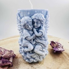 Přírodní andělská svíce - světle modrá Přírodní andělská svíce - světle modrá