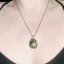 Orgonite necklace - peridot, daisy - renewal, growth