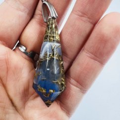 Orgonitové kyvadlo - modrý achát - klidná mysl & soustředění