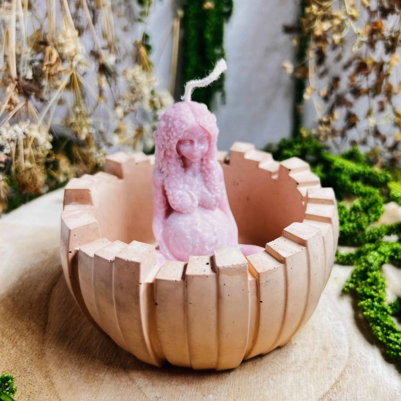 Magická miska pod svíčku - cihlová