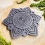 Magická podložka pod svíčku - mandala pro harmonii - černá