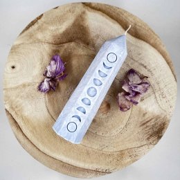 Přírodní rituální svíce - modrá - pro intuici, komunikaci a vnitřní klid