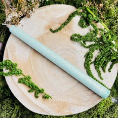 Přírodní rituální svíce dlouhá - zelená - růst, hojnost