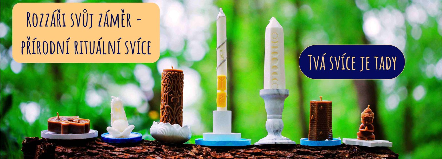 Rozzáři svůj záměr - přírodní rituální svíce Rozzáři svůj záměr - přírodní rituální svíce