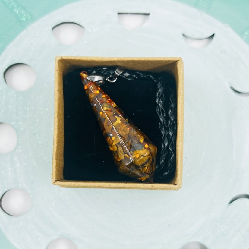 Orgonitové kyvadlo / amulet / přívěšek / pro vnitřní sílu a ochranu