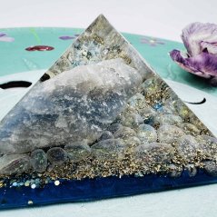 Orgonite pyramid for spiritual development and support with emotional challenges