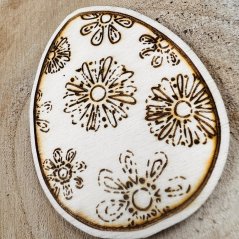 Artisan decoration - Egg decorated with flowers - small