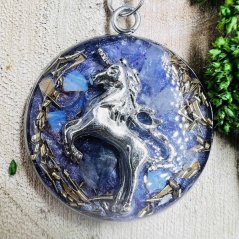 Orgonite necklace - unicorn - purity, magic, protection